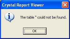 Table not found